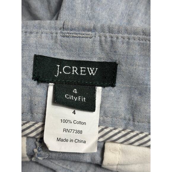 J Crew Cocktail Capri Pants Womens Size 4 Gray City Fit Cotton Mid Rise Stretch - Picture 3 of 9